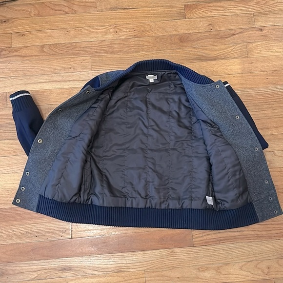 J.Crew Navy and Gray Wool Varsity Jacket - Picture 7 of 7